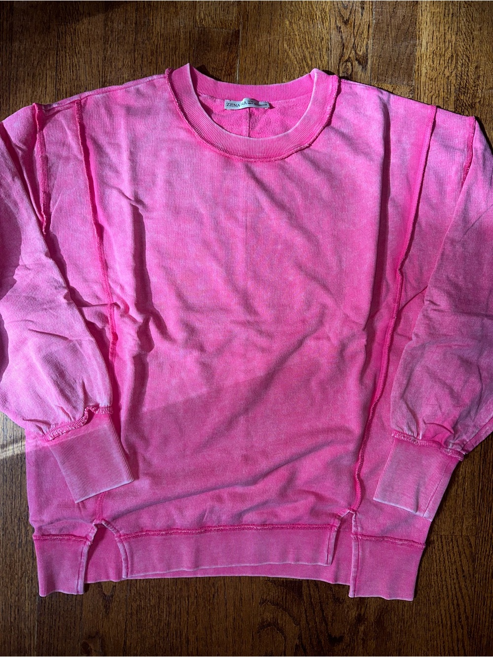 Zenana “Here For You” French Terry Oversized Sweatshirt - NWT S/M